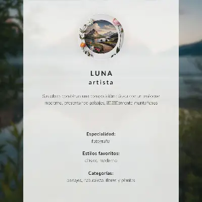 Póster de montañas con bosque, lago y árboles coloridos reflejados