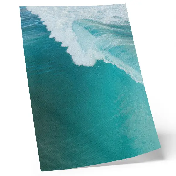 Póster olas turquesas del océano con ambiente tranquilo y armonioso