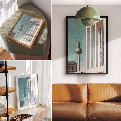 Lienzo decorativo moderno Torre minimalista, edificios modernos, cielo azul