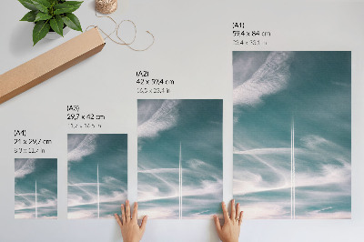 Póster con colores saturados Inspiración de libertad con un rayo de cielo azul