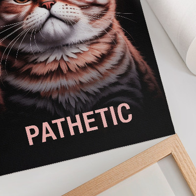 Póster Retrato de un gato con pelaje distintivo y mirada profunda.