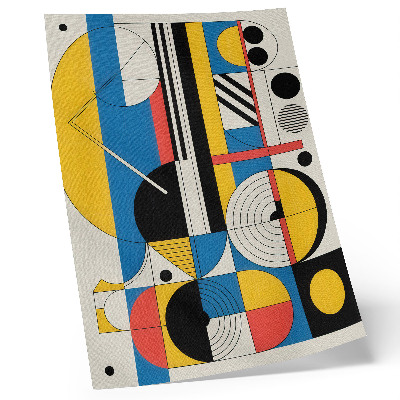 Póster con colores saturados Patrones geométricos en colores contrastantes