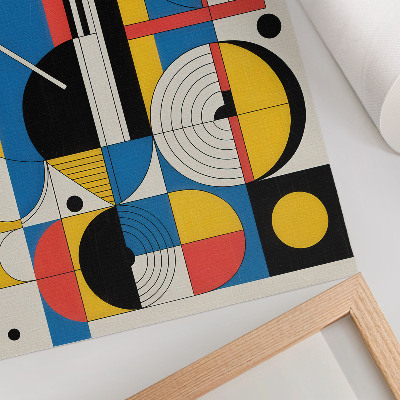 Póster con colores saturados Patrones geométricos en colores contrastantes
