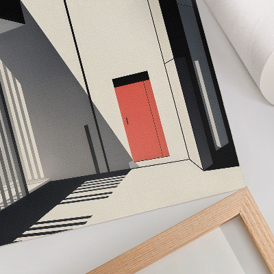 Lámina artística de alta calidad Contraste de arquitectura geométrica minimalista