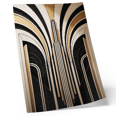 Póster de arcos modernos con elegancia Art Déco diseño con colores saturados y contraste