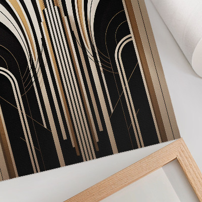 Póster con colores saturados Arcos modernos Elegancia Art Déco Contraste
