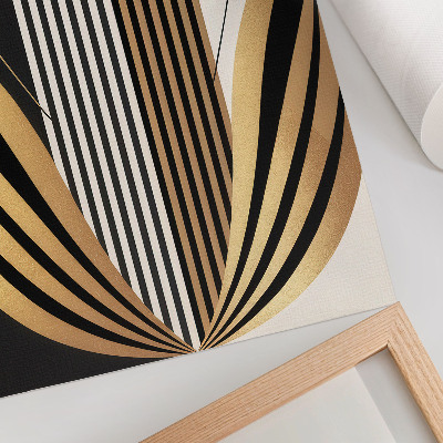 Lienzo decorativo moderno con diseño de líneas arquitectónicas elegantes