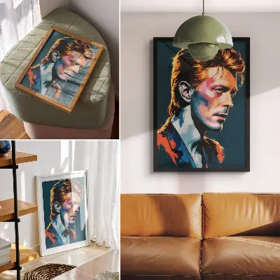 Póster de arte pop con colores saturados y dinámicos