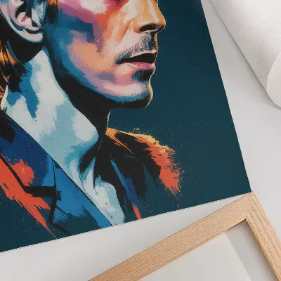 Póster de arte pop con colores saturados y dinámicos