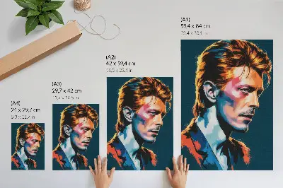 Póster de arte pop con colores saturados y dinámicos