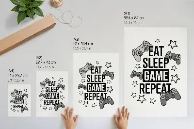 Póster con inscripción de estrellas en estilo minimalista moderno
