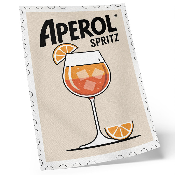Lienzo decorativo moderno Fondo naranja con bebida Aperol