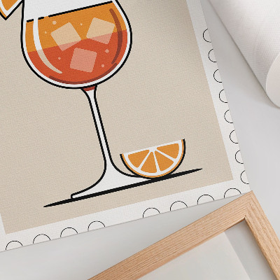 Lienzo decorativo moderno Fondo naranja con bebida Aperol
