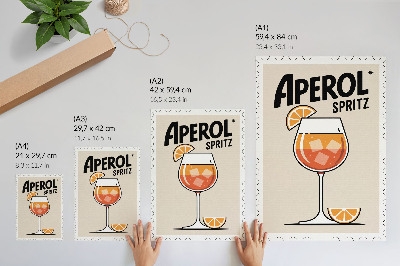 Lienzo decorativo moderno Fondo naranja con bebida Aperol