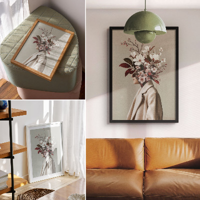 Lienzo decorativo moderno Ramo de flores con inspiración artística