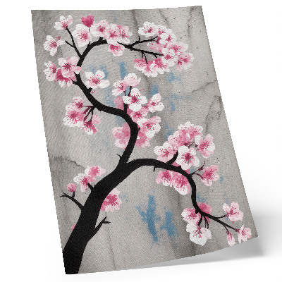 Lienzo decorativo moderno Delicadas flores sobre un fondo gris