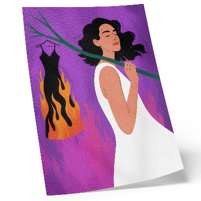 Póster con colores saturados Armonía de colores, una figura en movimiento, un aura extraordinaria