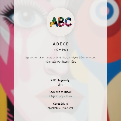 Póster con colores saturados Armonía de colores, una figura en movimiento, un aura extraordinaria