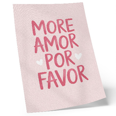 Póster con colores saturados Texto alegre con letras de corazón rojo