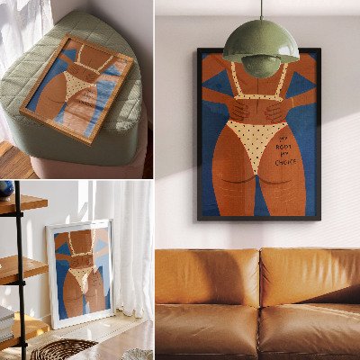 Lienzo decorativo moderno Una imagen moderna de la fuerza femenina