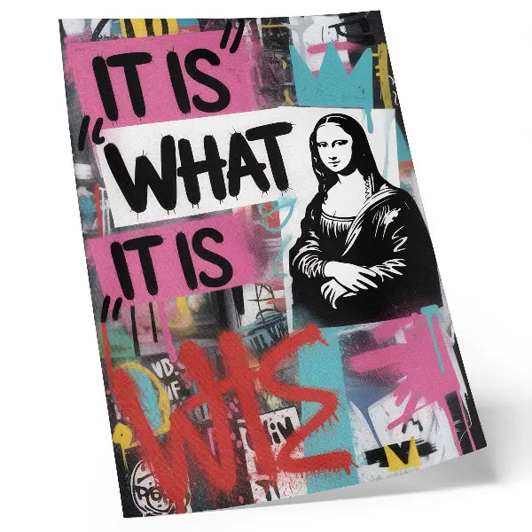 Póster de graffiti con estilo clásico diseño de texto enérgico con colores saturados en contraste