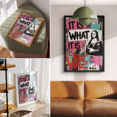 Póster de graffiti con estilo clásico diseño de texto enérgico con colores saturados en contraste