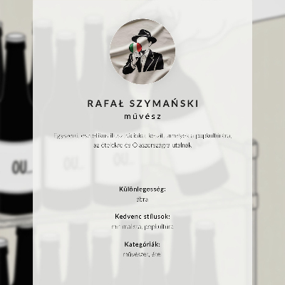 Póster Contornos faciales minimalistas, taza de café