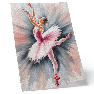 Lámina artística de alta calidad Bailarina de rosa con un fondo dinámico
