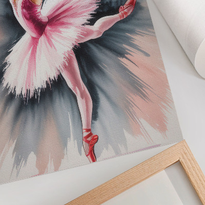Lámina artística de alta calidad Bailarina de rosa con un fondo dinámico