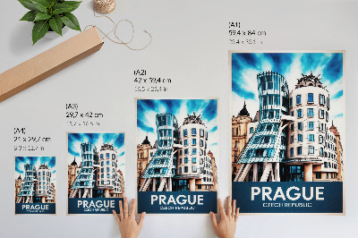 Lámina artística de alta calidad Modernidad de la arquitectura futurista de Praga