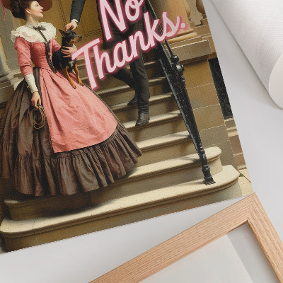 Póster Trajes históricos, inscripciones en pastel, modernidad