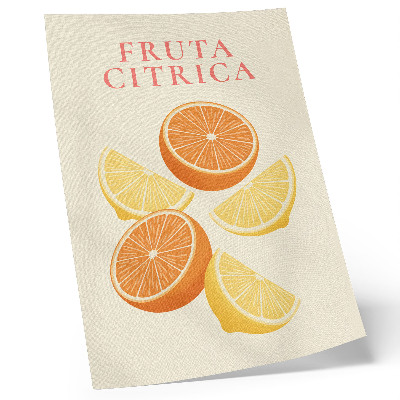 Lámina artística de alta calidad Motivo cítrico en tonos cálidos