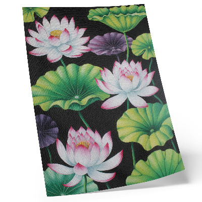Póster con colores saturados La belleza de la naturaleza: flores y hojas verdes.