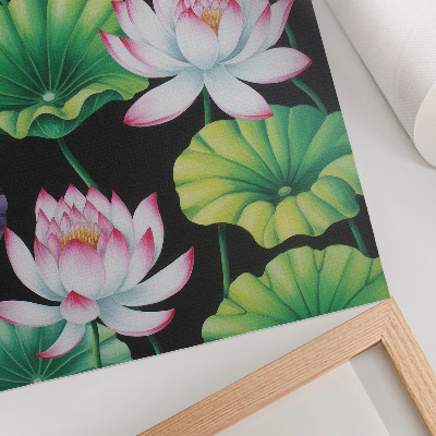 Póster con colores saturados La belleza de la naturaleza: flores y hojas verdes.