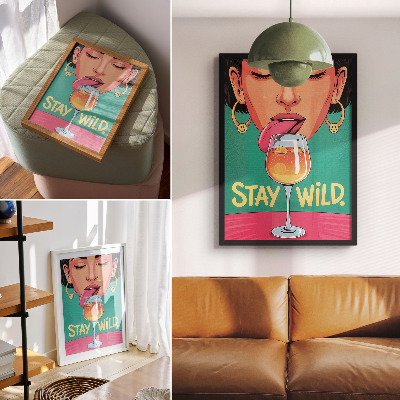 Póster Colores intensos, ambiente positivo, arte pop, expresividad
