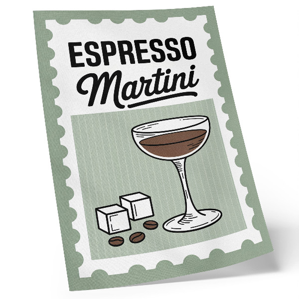 Lámina artística de alta calidad Gráficos de estilo vintage para Espresso Martini