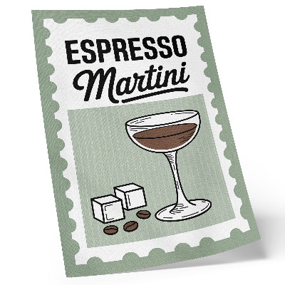 Lámina artística de alta calidad Gráficos de estilo vintage para Espresso Martini