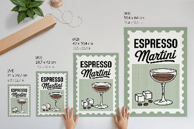 Lámina artística de alta calidad Gráficos de estilo vintage para Espresso Martini