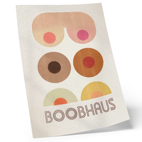 Póster con colores saturados Gráficos estilo Bauhaus de Boobhaus