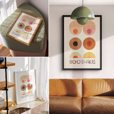 Póster con colores saturados Gráficos estilo Bauhaus de Boobhaus