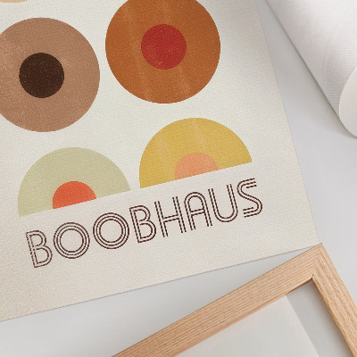 Póster con colores saturados Gráficos estilo Bauhaus de Boobhaus