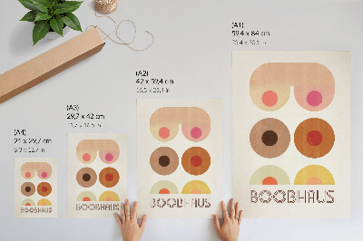 Póster con colores saturados Gráficos estilo Bauhaus de Boobhaus