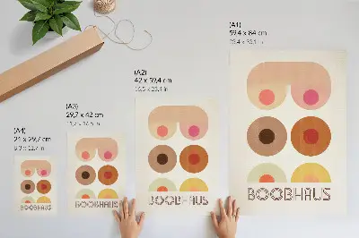 Gráficos estilo Bauhaus de Boobhaus póster con colores saturados