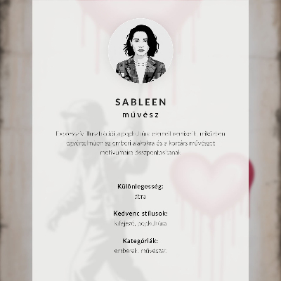 Póster con colores saturados Ilustración pop art con cabello verde
