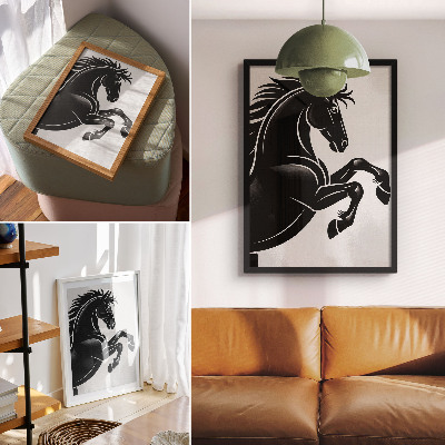 Lienzo decorativo moderno El contraste entre el blanco y el negro y el dinamismo moderno