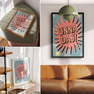 Lámina artística de alta calidad Colores dinámicos y letras contrastantes