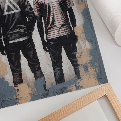 Lienzo decorativo moderno Dos jóvenes con un estilo moderno.