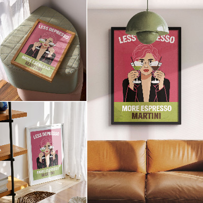 Póster Estilo dinámico con colores contrastantes de estilo pop art