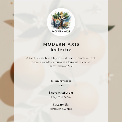 Póster con colores saturados Una composición dinámica de frutas sobre un fondo geométrico.