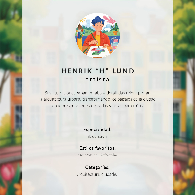 Póster con colores saturados Edificios de viviendas, globos, veleros, ambiente colorido